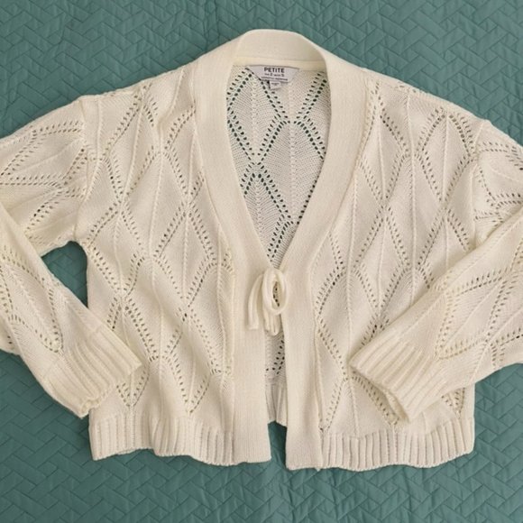 Dorothy Perkins White Cream XS Bow Soft Cardigan Size: XSP / UK2 - Picture 1 of 4